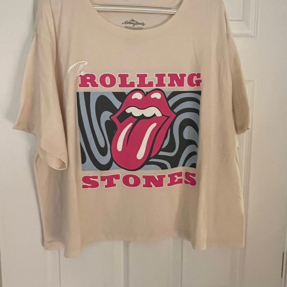 The Rolling Stones Beige and Pink Short Sleeve Tee - Picture 5 of 8